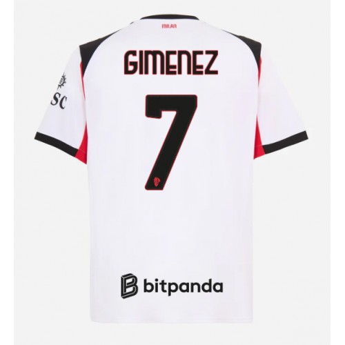AC Milan Santiago Gimenez #7 Replica Away Stadium Shirt 2025-26 Short Sleeve AC Milan Santiago Gimenez #7 Replica Away Stadium Shirt 2025-26 Short Sleeve